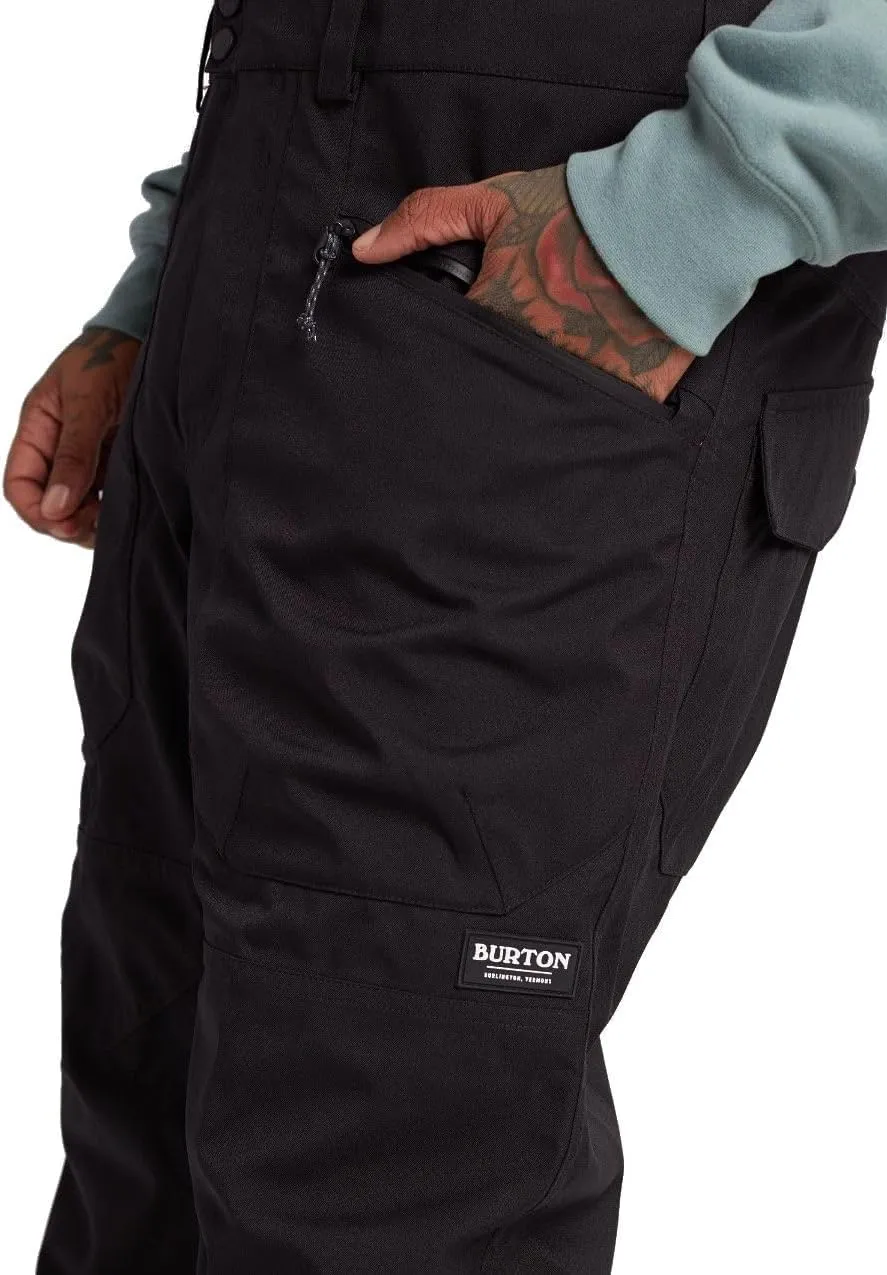 Burton Mens' Reserve 2L Waterproof Snow Bib Pants (Short)