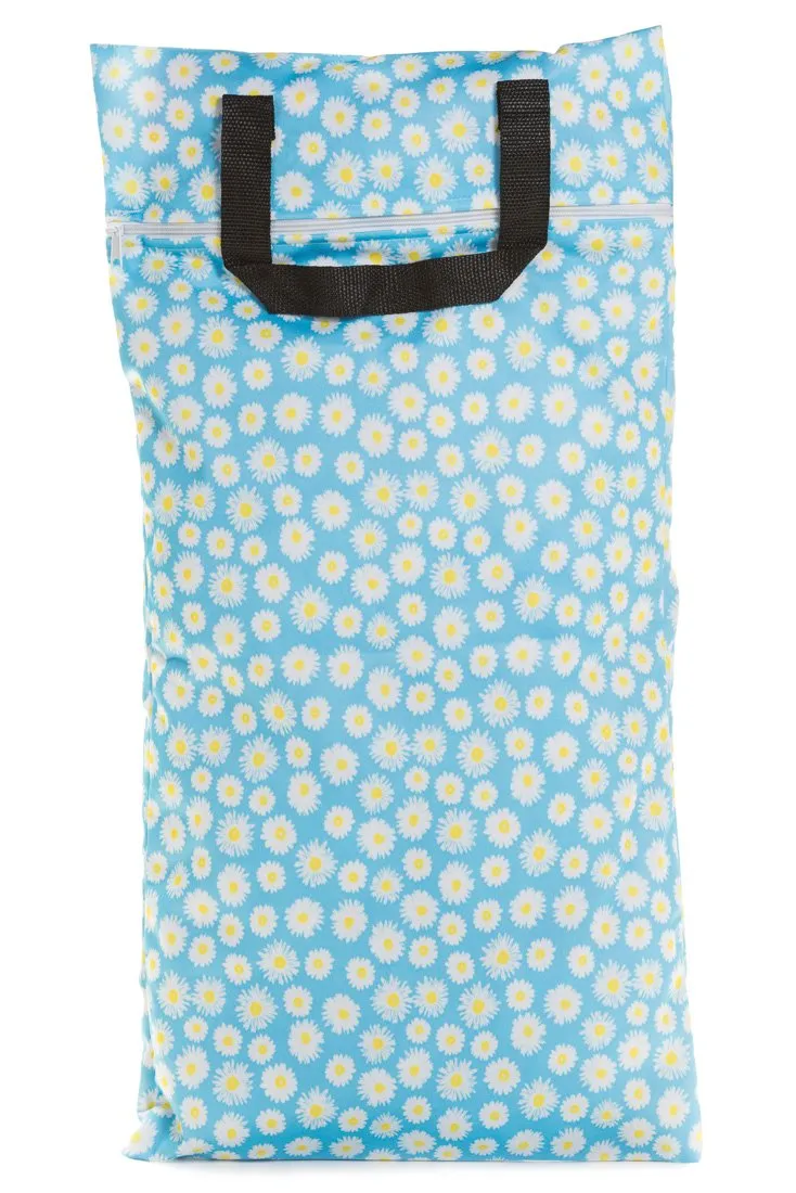 Buttons Cloth Diapers Waterproof Washable Reusable Zippered Laundry Wet Bag (Large, Boom)