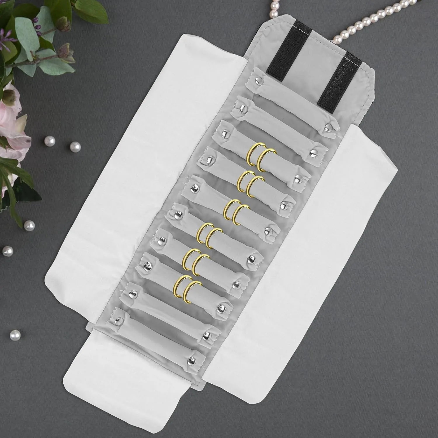 Cabilock Ring Storage Roll Bag Portable Jewelry Case Organizer Roll Necklaces Bracelets Case Earring Holder Jewelry Box for Necklace Travel Storage Bag Jewelry Organizer Roll Holder