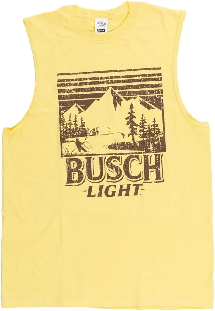 Calhoun Busch Light Distressed Mountains Sleeveless T-Shirt