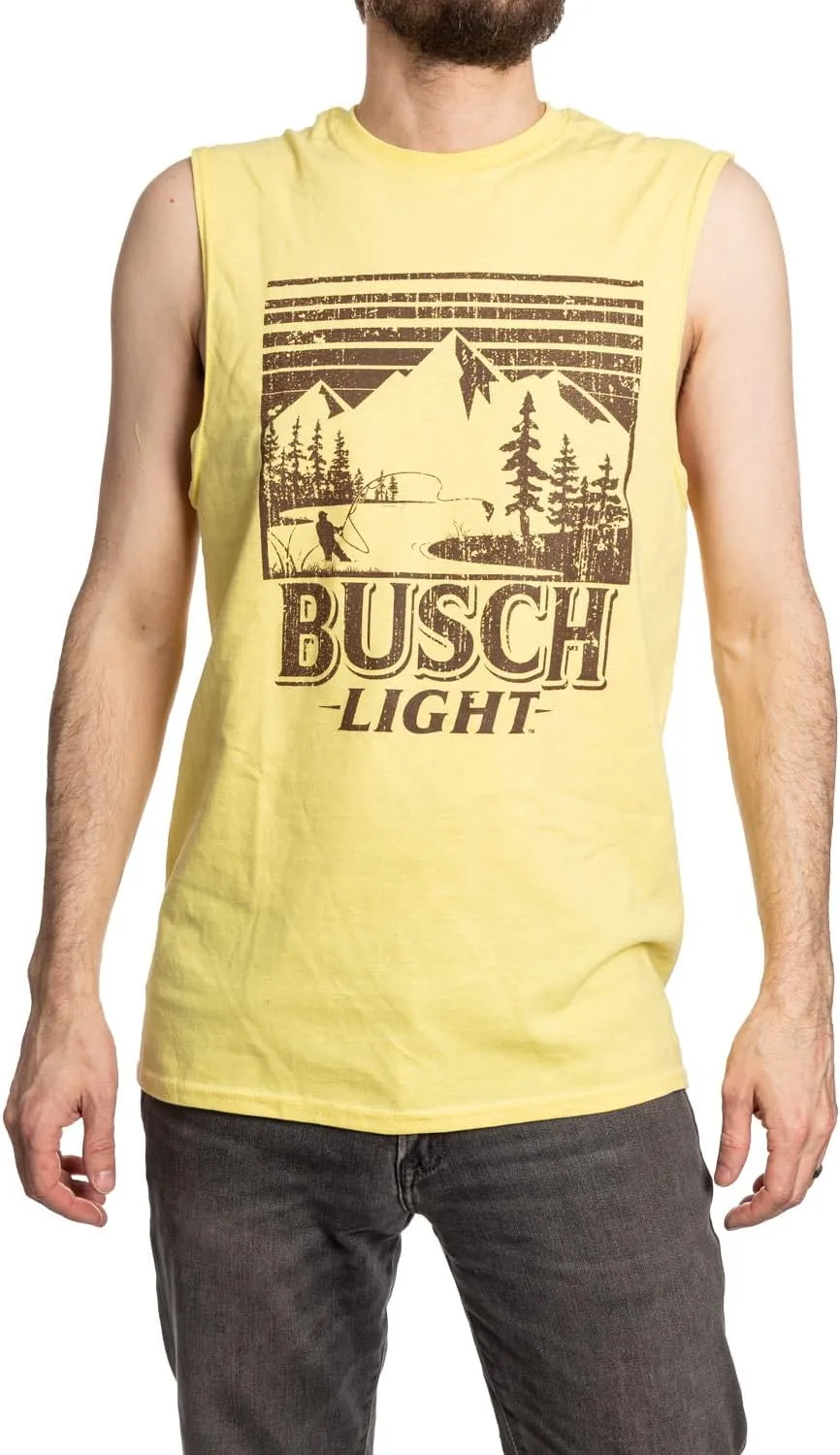 Calhoun Busch Light Distressed Mountains Sleeveless T-Shirt