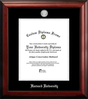 Campus Images NCAA Harvard Crimson Unisex Silver Embossed Diploma Frame Harvard University 11W x 14H Silver Embossed Diploma Frame, Brown, One Size