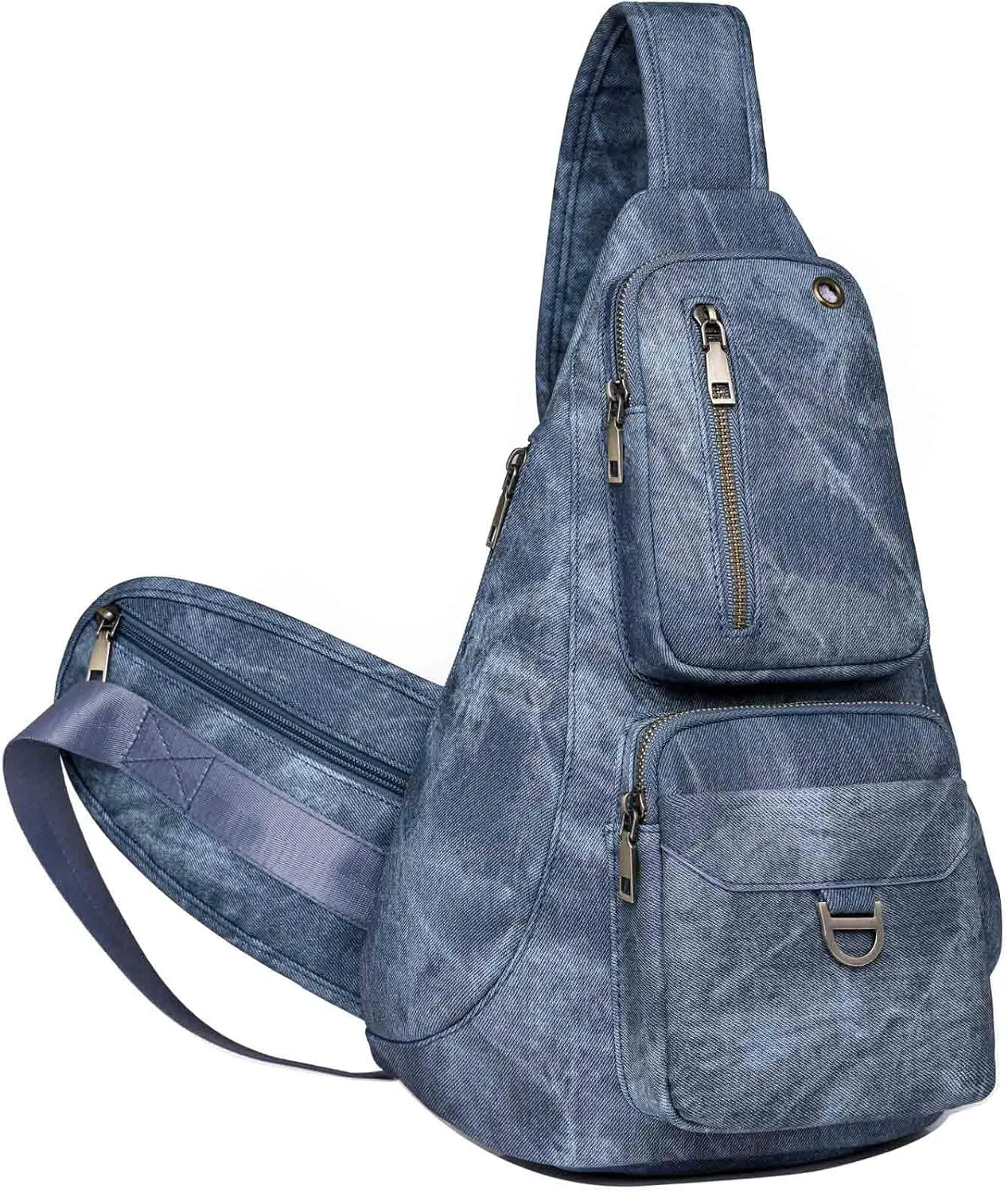 Capacity Crossbody Sling Backpack Fanny Pack Chest Shoulder Bag Daypack for Women Men(Blue)
