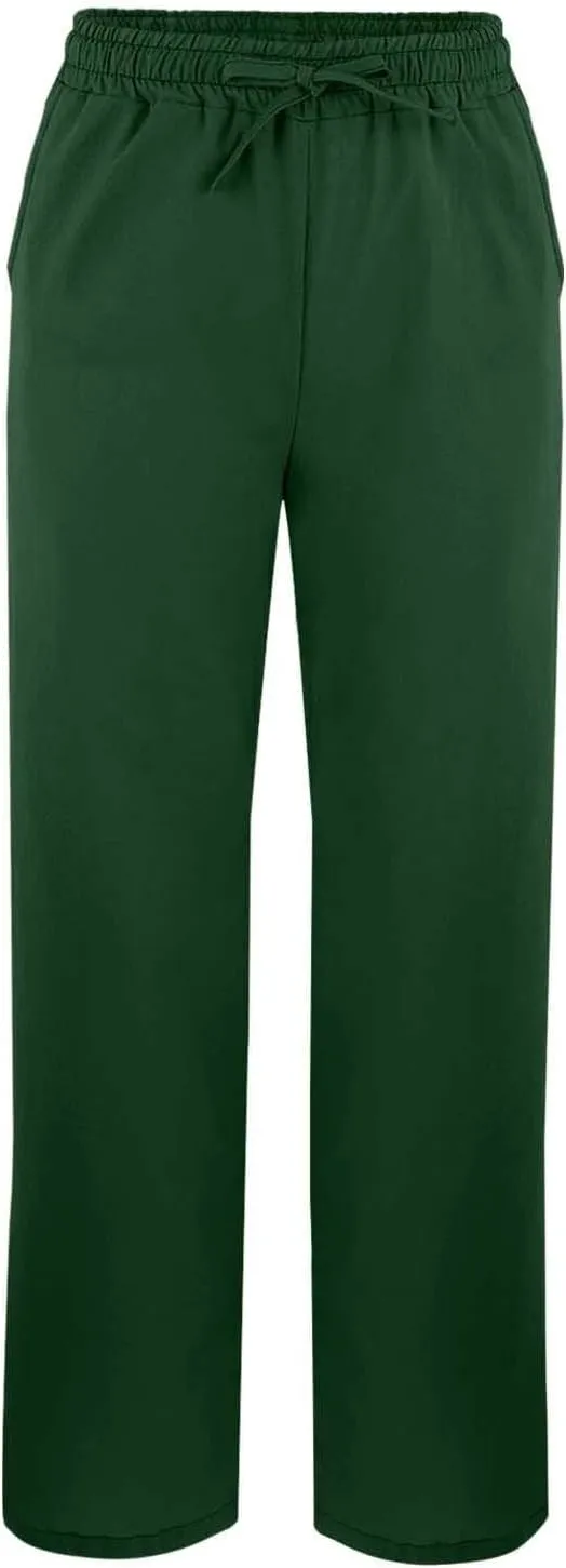 Capris Pants for Women Linen Casual Summer 2025 Wide Leg Cropped Pants Drawstring Elastic Waist Cropped Trouser with Pockets