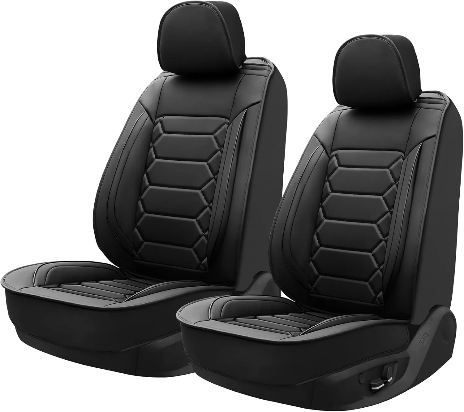 Car Seat Covers Fit for Subaru Forester 2007-2024 2025 Waterproof Faux Leather Car Seat Cushion Protector Compatible Airbag(2 Front/Black)