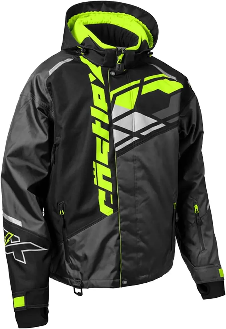 Castle X Men's Code G4 Snowmobile Jacket (Black/Charcoal/Hi-Vis - Large)