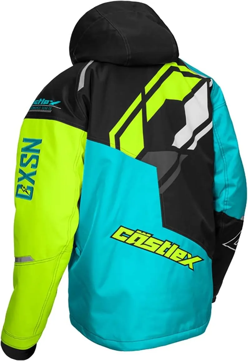 Castle X Men's Code G4 Snowmobile Jacket (Turquoise/Black/Hi-Vis - 3X-Large)