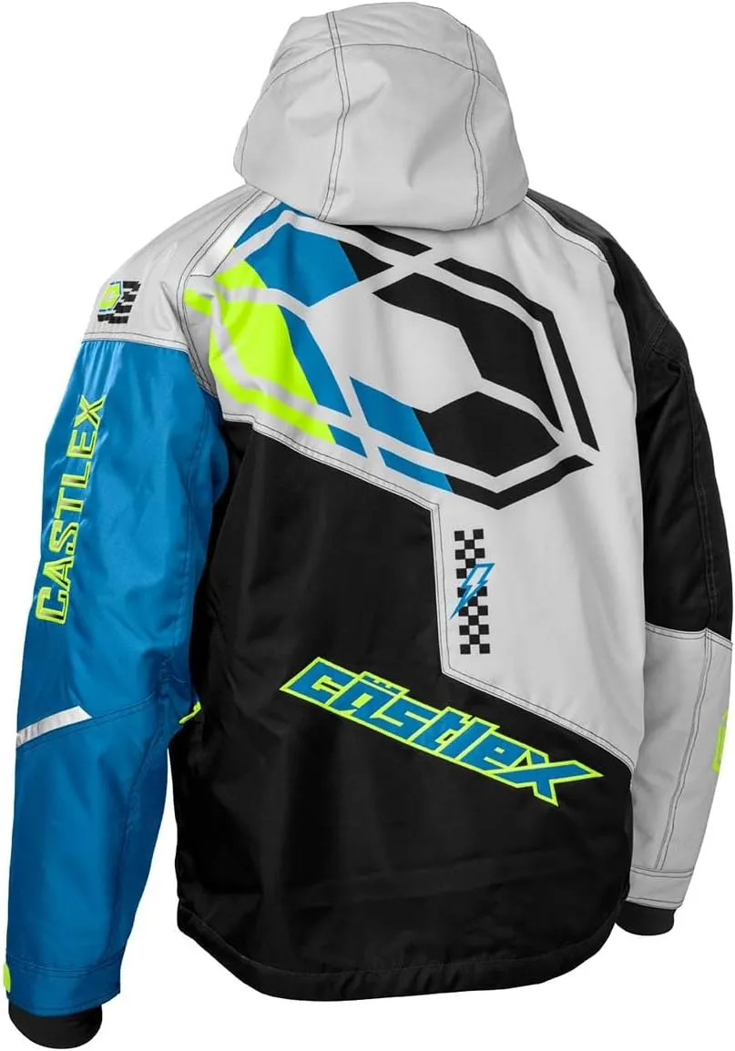 Castle X Men's Code G5 Jacket (Silver/Black/Process Blue - Large)