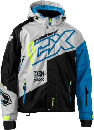 Castle X Men's Code G5 Jacket (Silver/Black/Process Blue - Large)