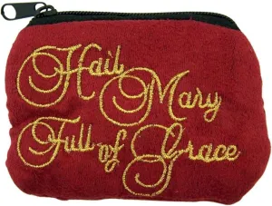 CB Catholic Creed-Zippered Rosary Case, Red