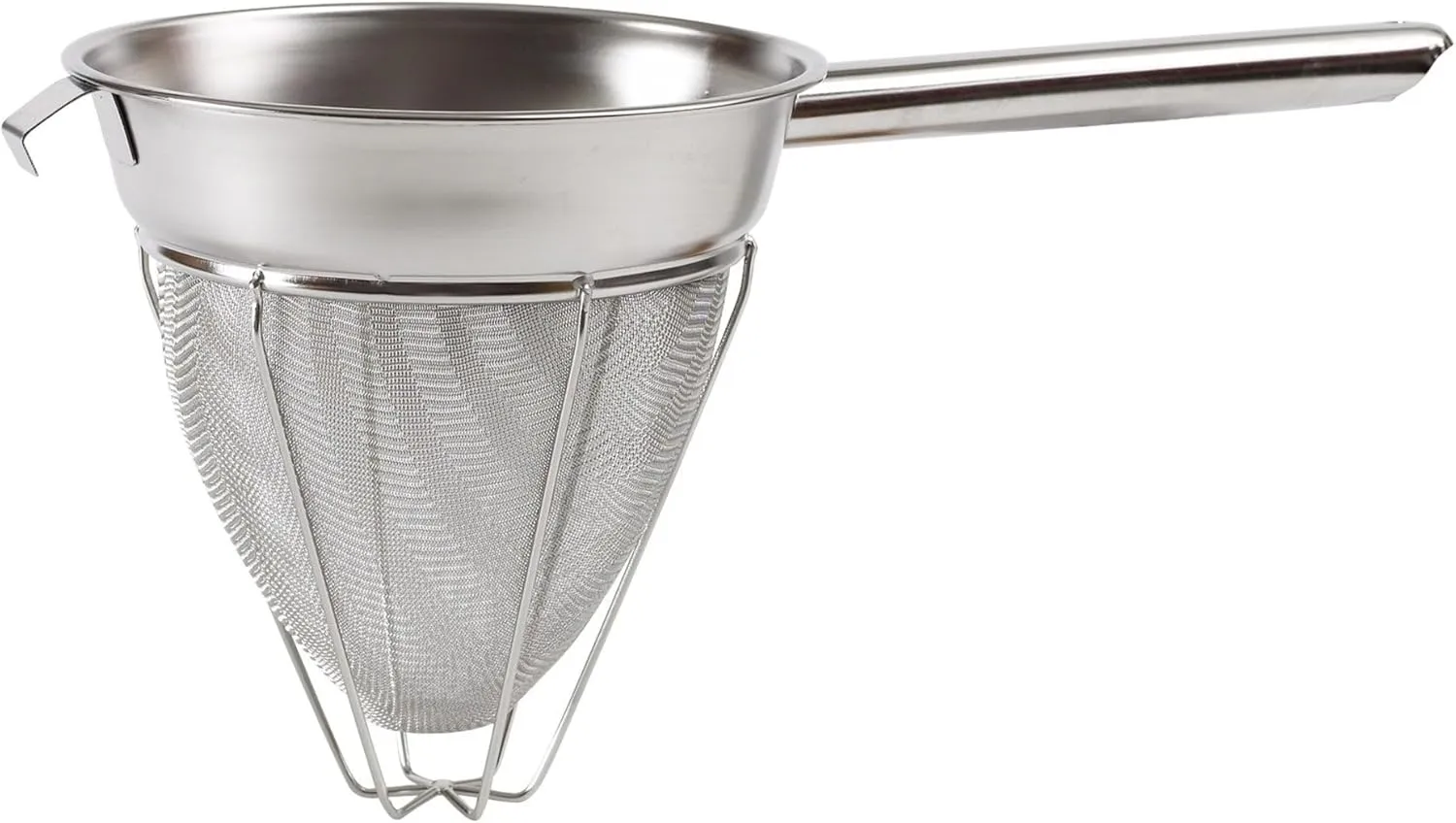 CCB-10R - Hollow Handle Stainless Steel Bouillon Strainer with Extra Fine Mesh, Reinforced - 10"
