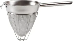 CCB-10R - Hollow Handle Stainless Steel Bouillon Strainer with Extra Fine Mesh, Reinforced - 10"