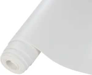 CDY Solid Color White Faux Leather Sheets 13.8"X53" Smooth PU Synthetic Leather Roll Perfect for Crafts Handbags Wallets Jewelry Earrings Bows Making (White)
