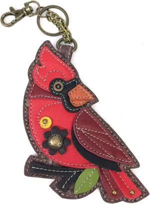 CHALA Bird Collection Women's Decorative Key Fob/Coin Purse Accessory - Cardinal