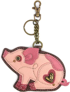 CHALA Farm Collection Women's Decorative Key Fob/Coin Purse Accessory (Pig)