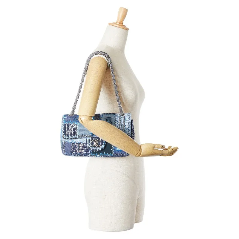 Chanel Denim Caviar Patchwork Shoulder Bag