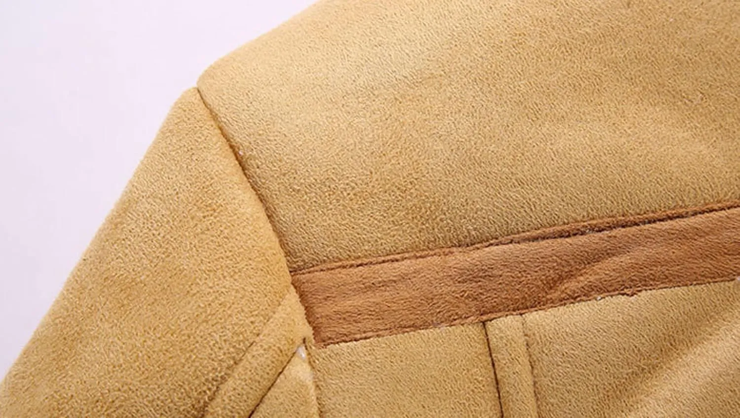 CHARTOU Men's Winter Spread Collar Sherpa Lined Suede Leather Trucker Jacket Coats