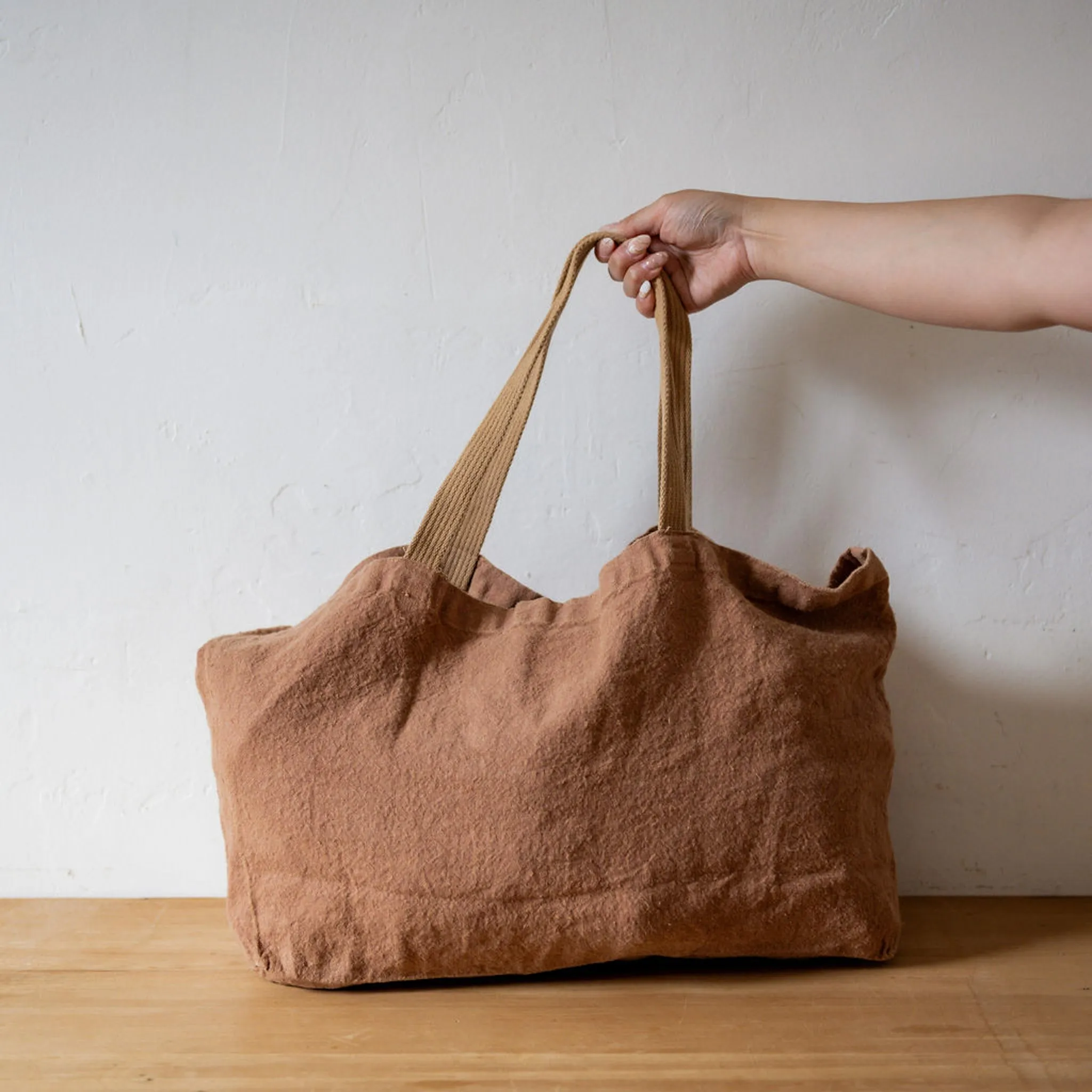 Charvet Éditions French Linen Bag Doudou Café au Lait