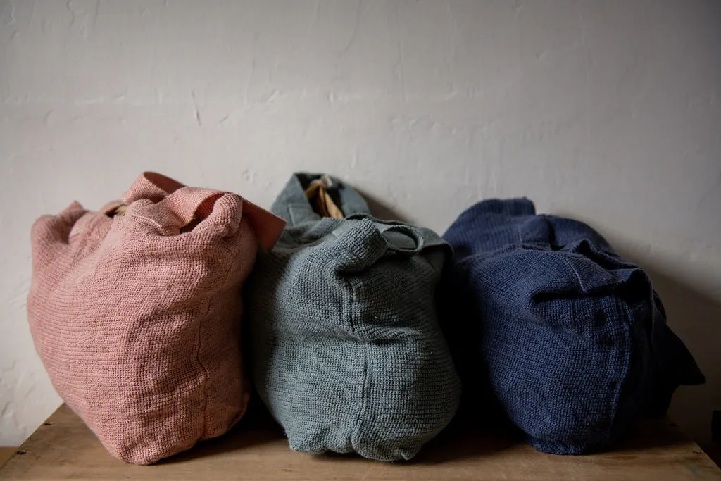 Charvet Éditions French Linen Bag Nomade Indigo