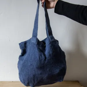 Charvet Éditions French Linen Bag Nomade Indigo