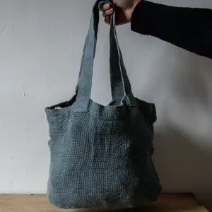 Charvet Éditions French Linen Bag Nomade Vert de Gris