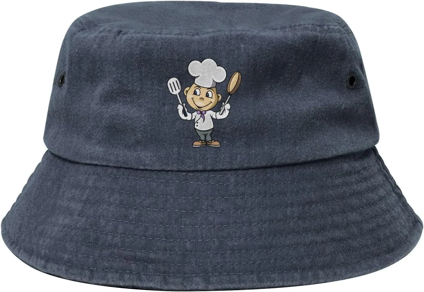 Chef with Spatula and Frying Pan Bucket Hat for Women Men Outdoor Sun Hat Summer Beach Travel Fishing Cap