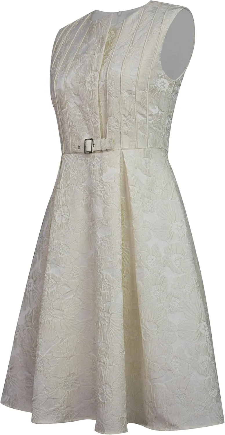 CHIC STAR Womens Embossed Jacquard Dress