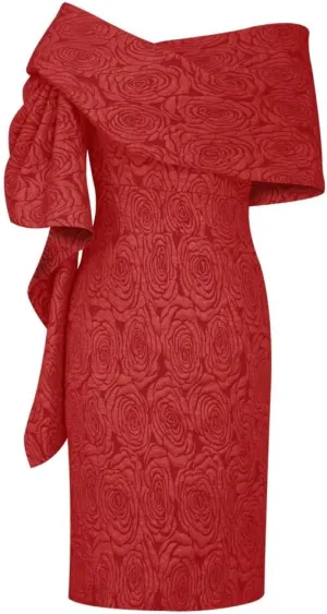 CHIC STAR Womens Embossed Jacquard Shawl Dress