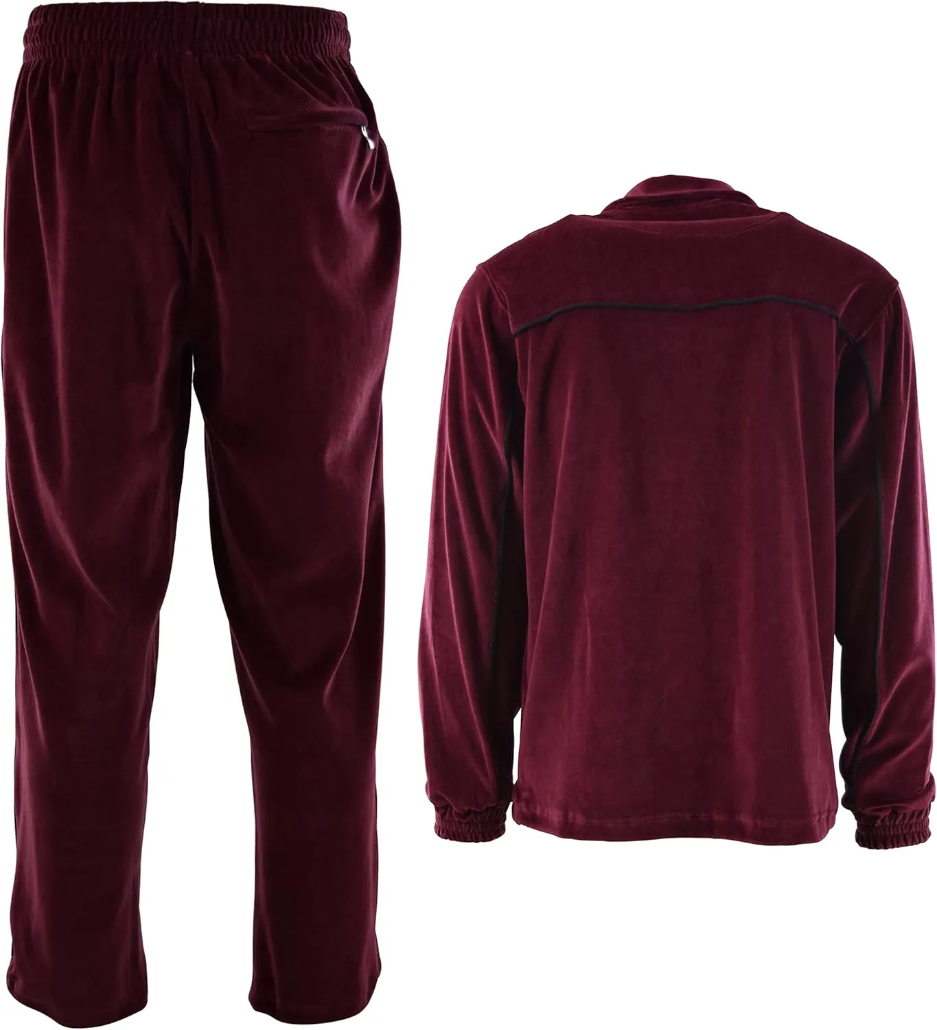 ChoiceApparel Mens Velour Tracksuit with Zippered Pockets