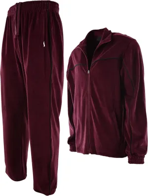 ChoiceApparel Mens Velour Tracksuit with Zippered Pockets