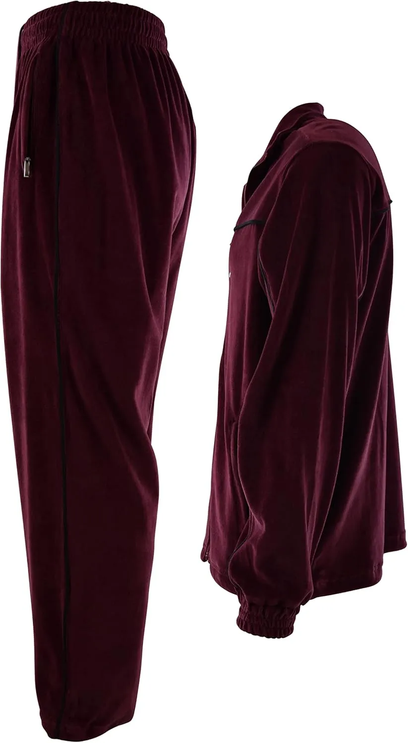 ChoiceApparel Mens Velour Tracksuit with Zippered Pockets