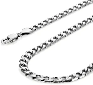 Classic Mens Link Chain Necklace, Cuban Style, Silver, Black or 24K Gold Plated, 316L Stainless Steel Link Chain 19", 21", 23", 26" Inches (6, 8, 10 mm Wide) Branded Gift Box, Men's Jewelry Gift
