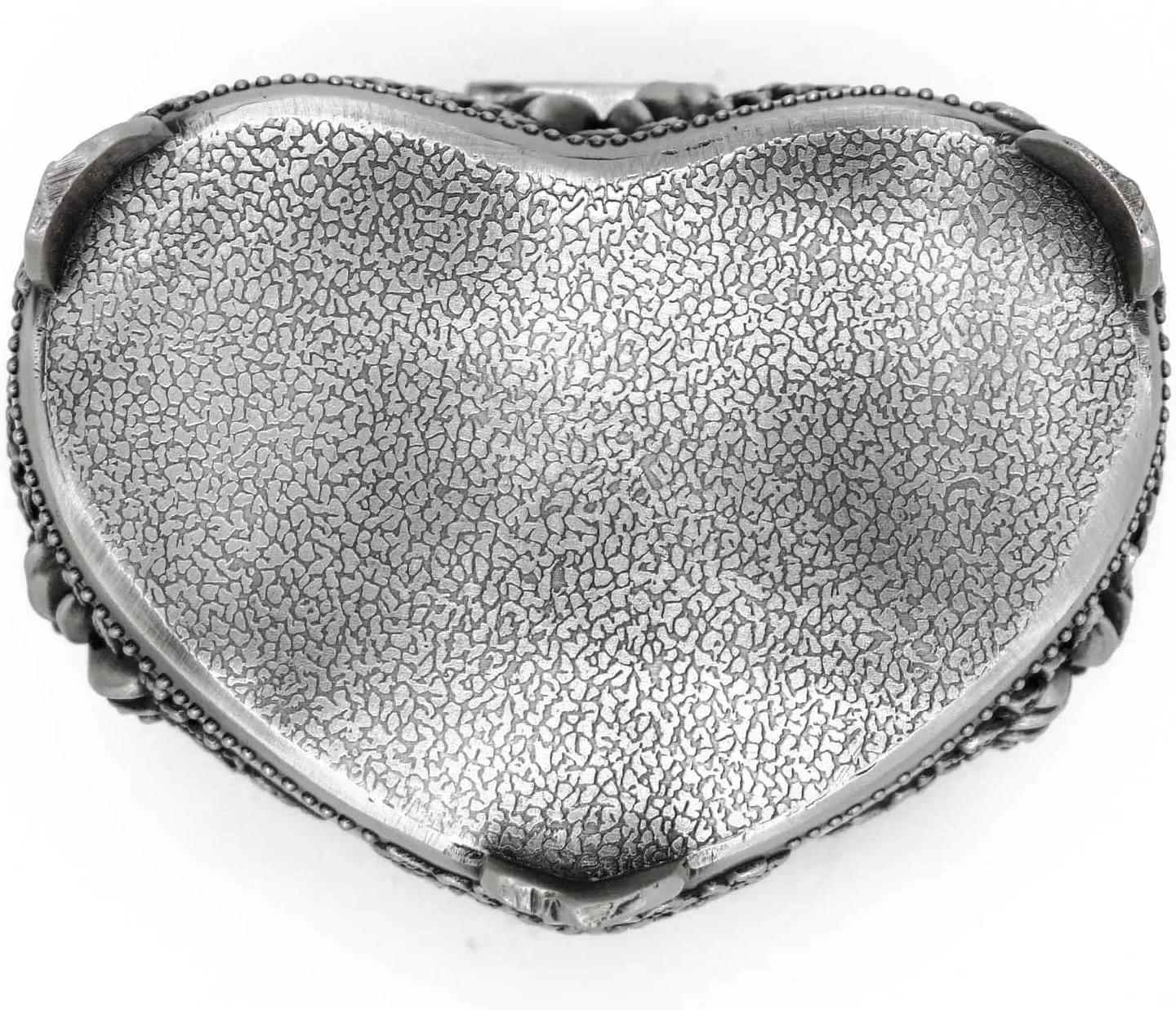 Classic Vintage Heart Shape Metal Jewelry Box Ring Trinket Storage Organizer Chest Christmas Gift, Medium