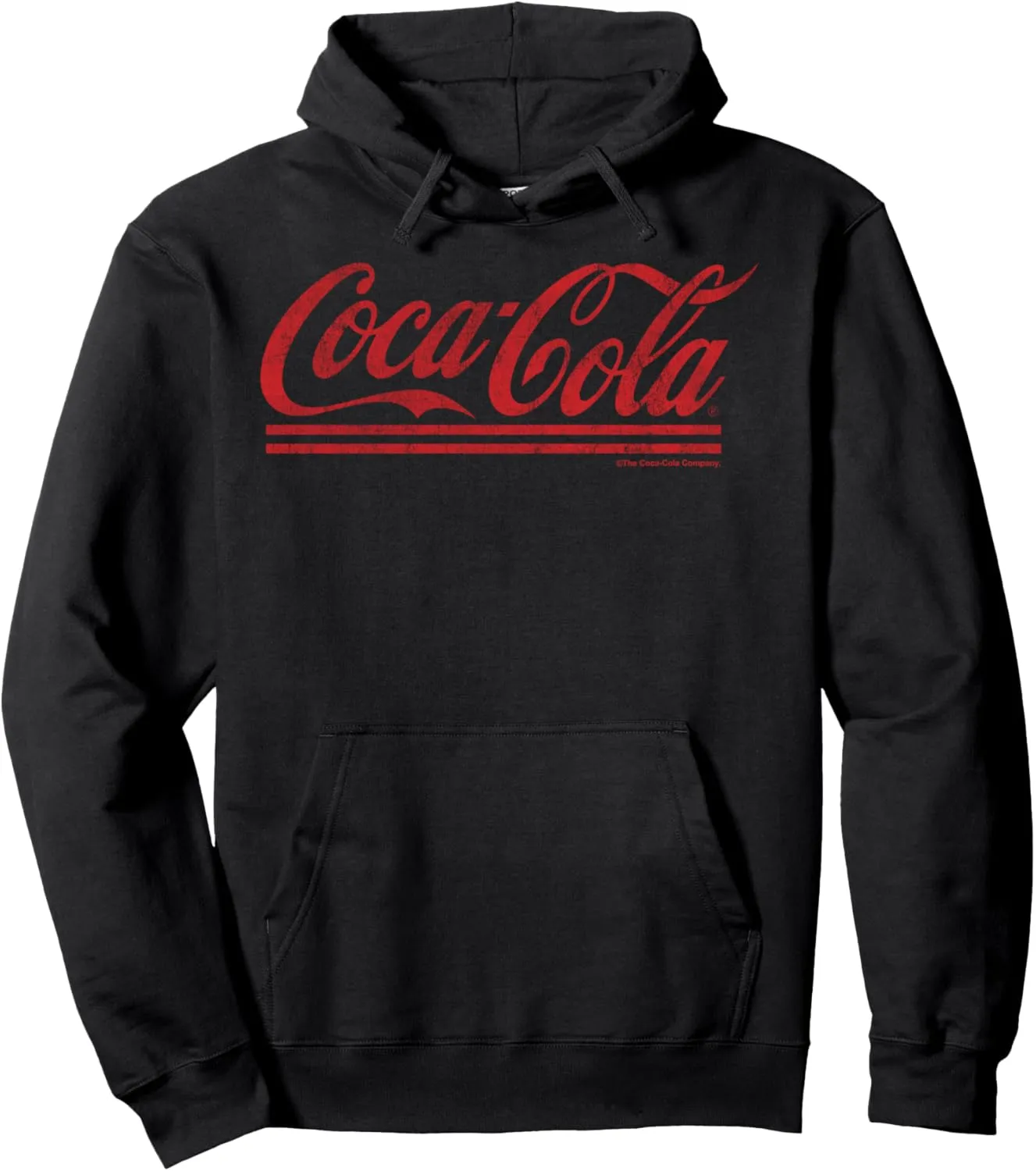 Coca-Cola Distressed Cursive Logo Pullover Hoodie
