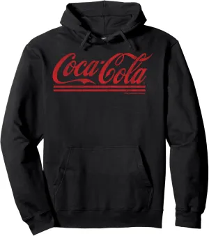 Coca-Cola Distressed Cursive Logo Pullover Hoodie