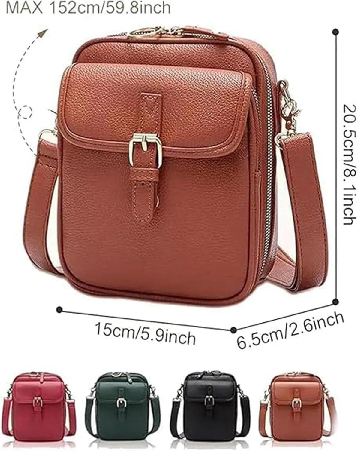 Collaborate Crossbody Leather Bag, Collaboraten1 Anti Theft Leather Bag, Mini Cell Phone Pouch with Card Slots