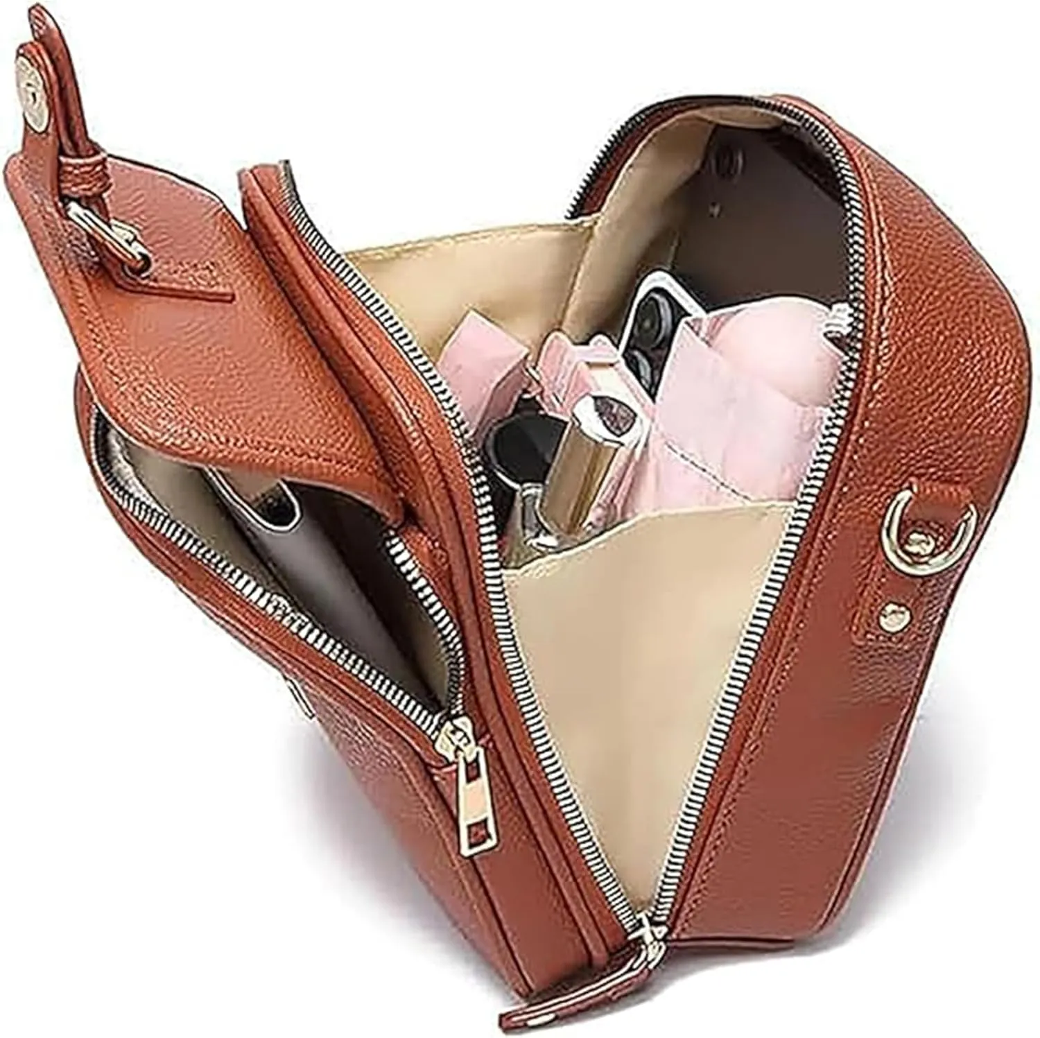 Collaborate Crossbody Leather Bag, Collaboraten1 Anti Theft Leather Bag, Mini Cell Phone Pouch with Card Slots