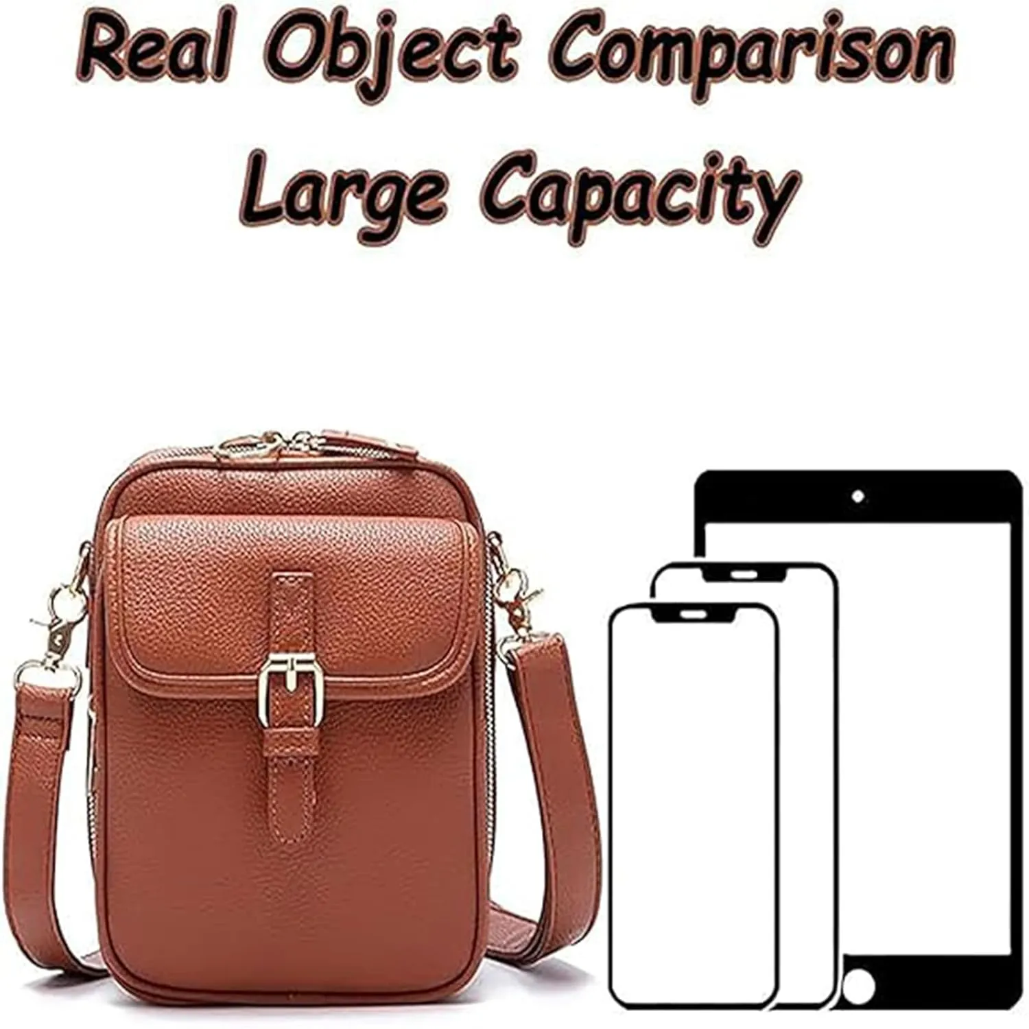 Collaborate Crossbody Leather Bag, Collaboraten1 Anti Theft Leather Bag, Mini Cell Phone Pouch with Card Slots