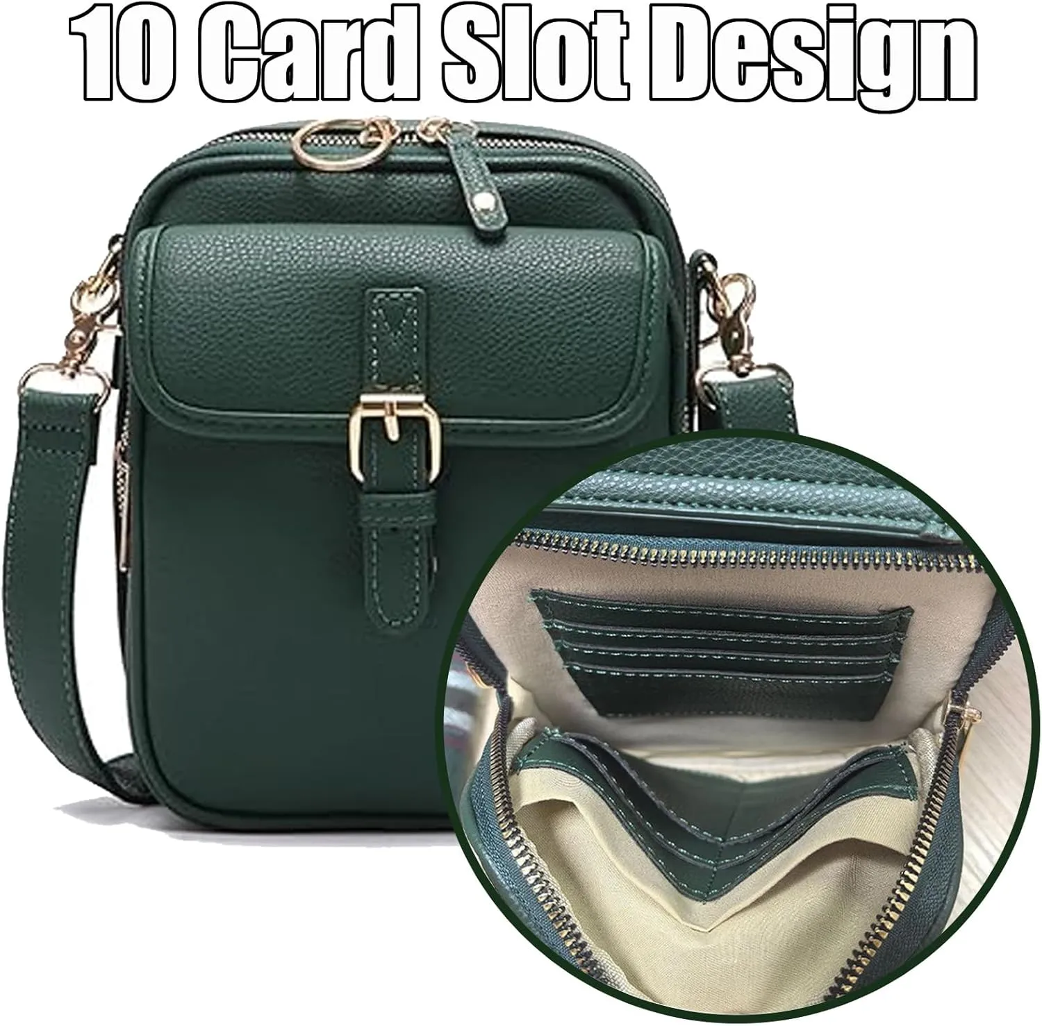 Collaboraten1 Crossbody Leather Bag, Urvashi Collaborateam Tojoyride Anti Theft Purse Bag with Built in Wallet for Women