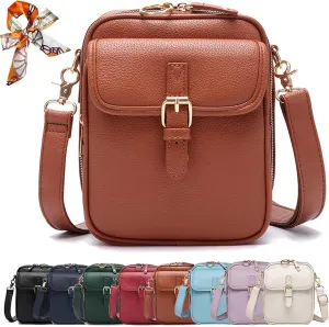 Collaboraten1 Crossbody Leather Bag, Urvashi Crossbody Leather Bag for women, with Built in Wallet, Vintage Anti-Theft