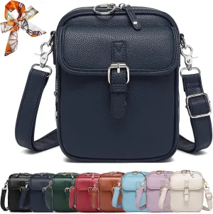 Collaboraten1 Crossbody Leather Bag, Urvashi Crossbody Leather Bag for women, with Built in Wallet, Vintage Anti-Theft