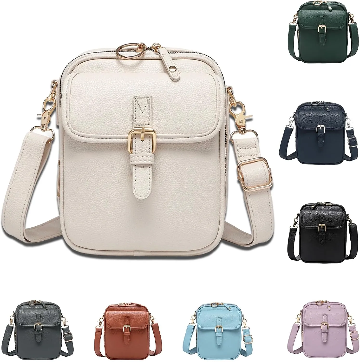 Collaboraten1 Crossbody Leather Bag,Urvashi Crossbody Bag for Women,Anti Theft Leather Bag,With Multiple Card Slots