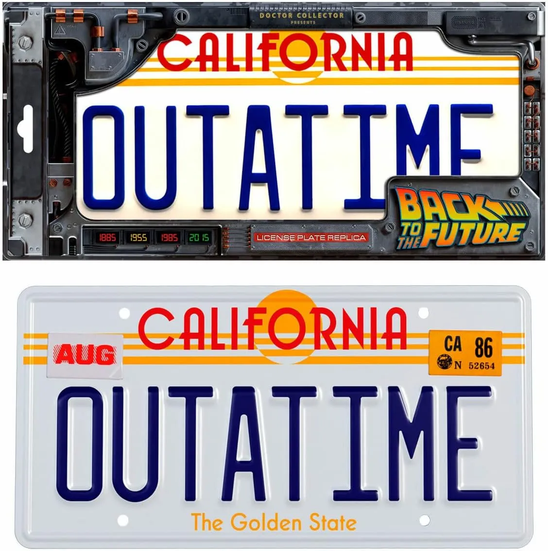 Collectable Outatime Back to The Future License Plate Replica