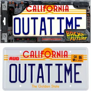 Collectable Outatime Back to The Future License Plate Replica