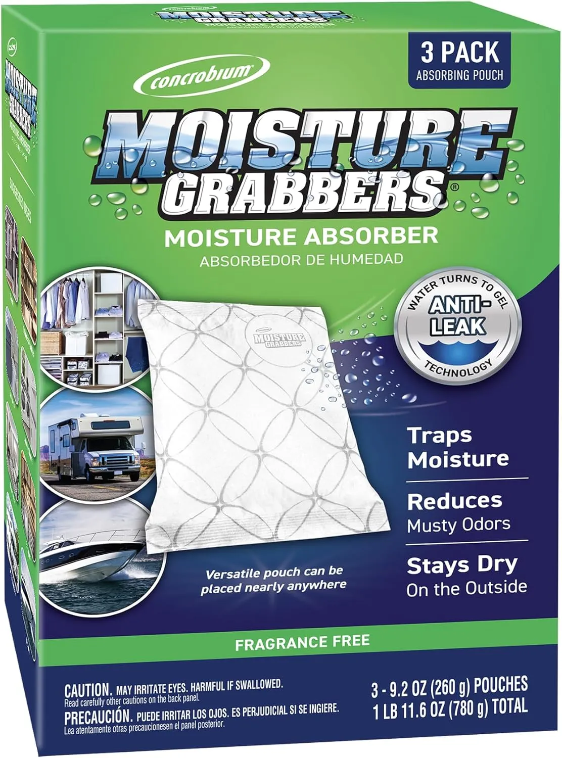 Concrobium 7453276 Moisture Grabbers Humidity Absorbing Pouch, 27.6 oz