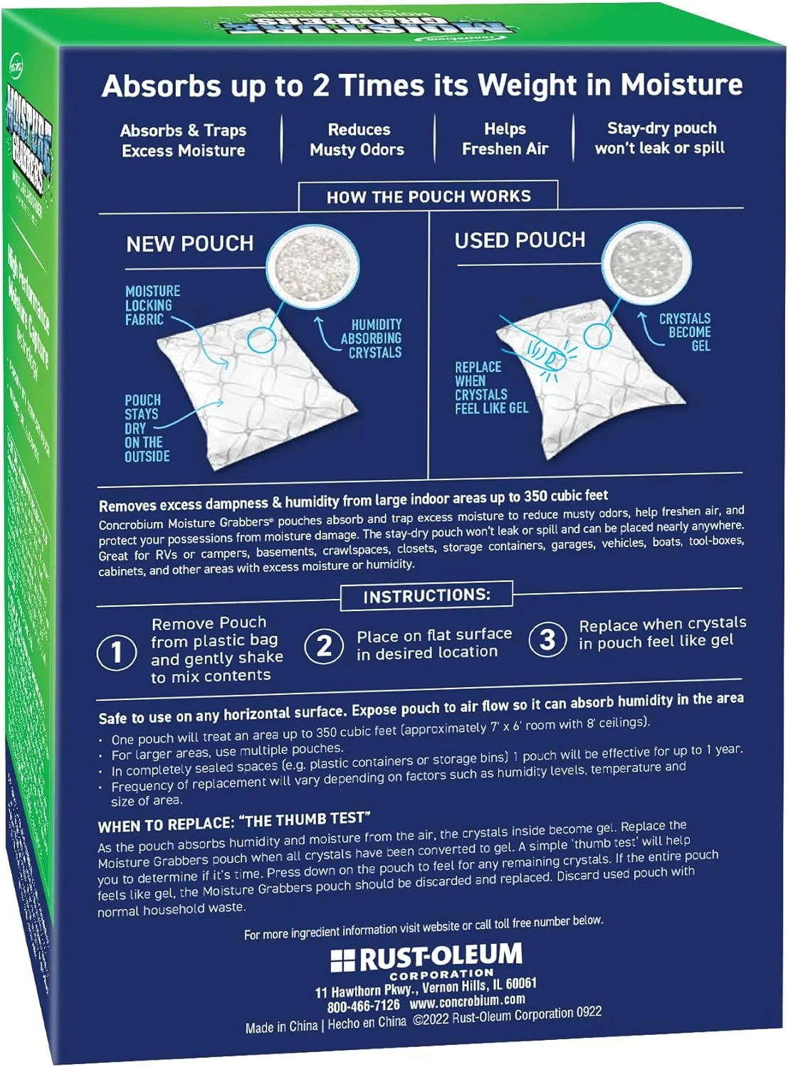 Concrobium 7453276 Moisture Grabbers Humidity Absorbing Pouch, 27.6 oz