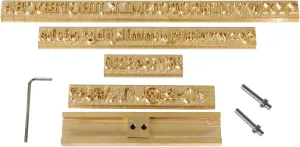 Copper Brass Stamping Flexible Letters Numbers Alphabets Symbols Characters Molds CNC Engraving Molds for Hot Foil Stamping Machine DIY Gift (10mm Time New Roman)