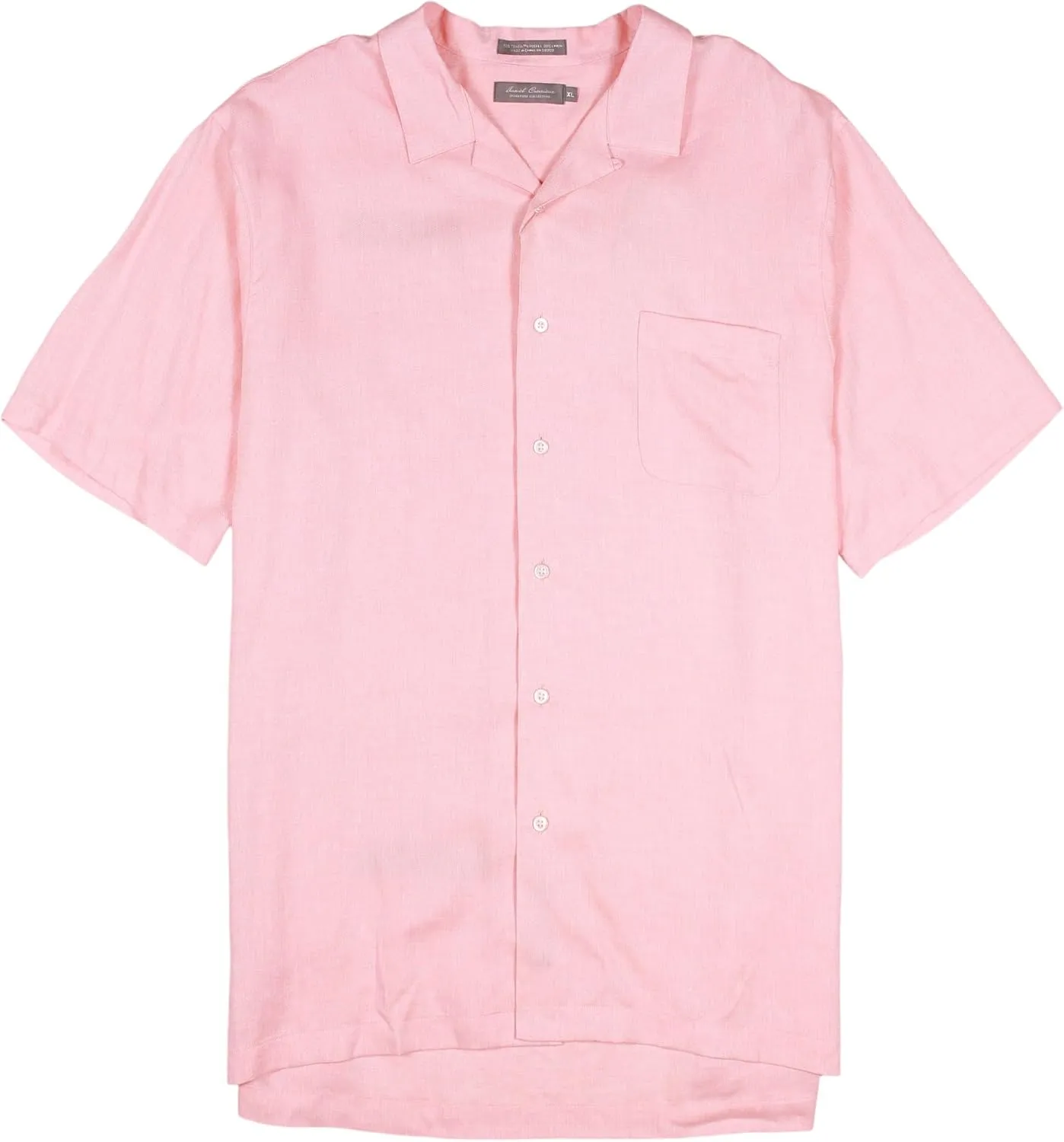 Cremieux Daniel Signature Men's Tencel Lyocell/Linen Blend Short Sleeve Shirt with Pocket
