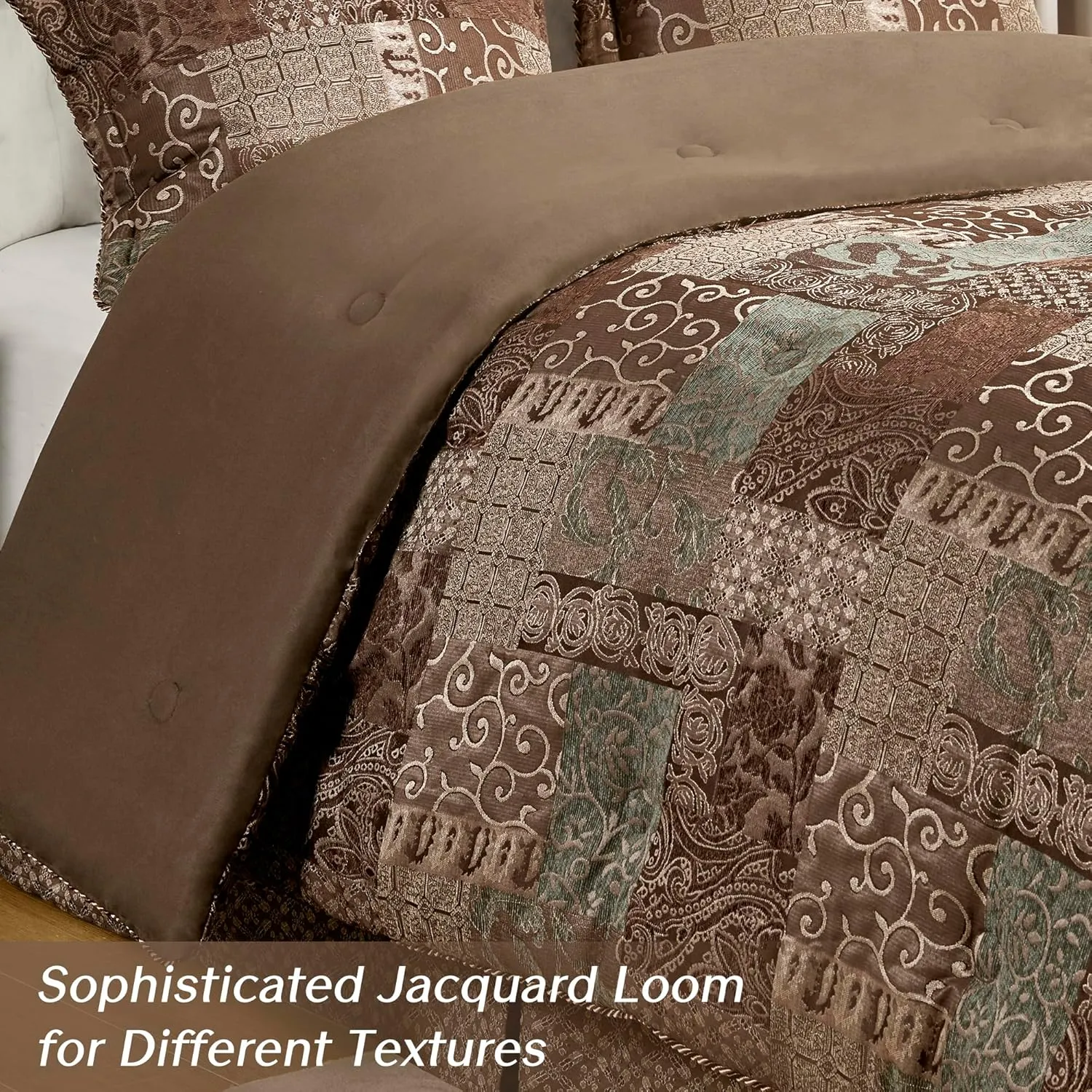 Croscill Galleria 4 Piece Brown Comforter Set Queen/Brown