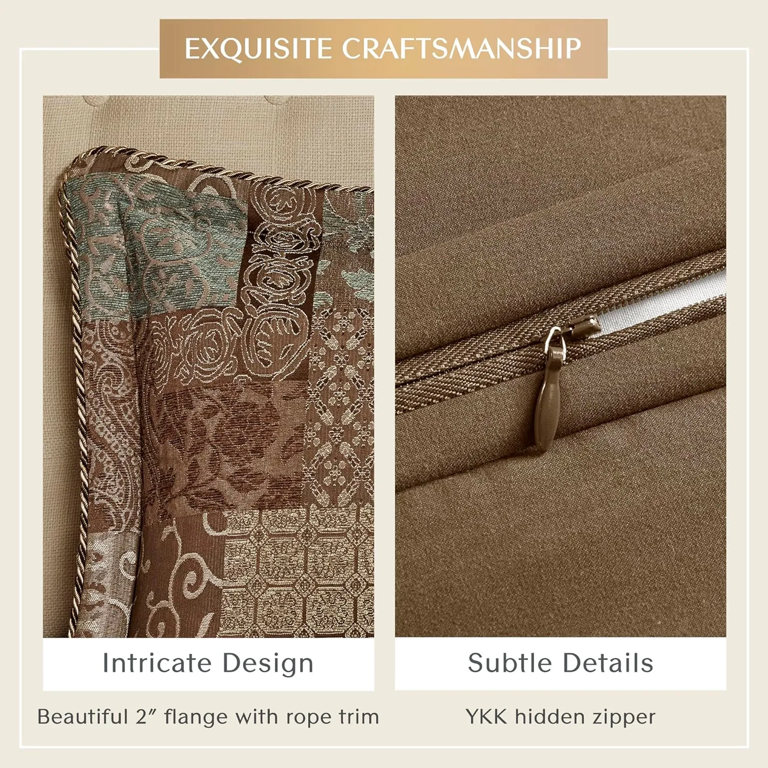 Croscill Galleria 4 Piece Brown Comforter Set Queen/Brown